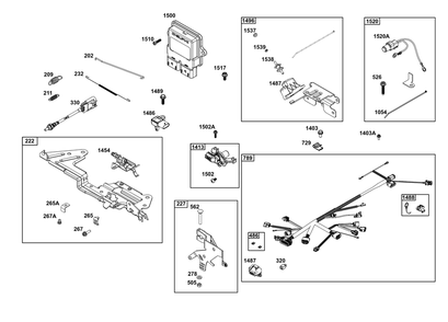 Controls Group Diagram and Parts List for 54E177-0108-J1 400000 - 699999 Briggs and Stratton Engine